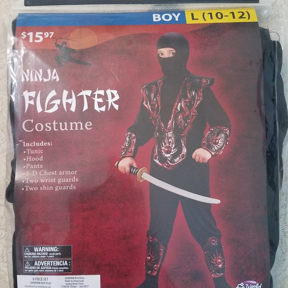 Ninja Fighter Boys Costume Set (L 10-12) - Picture 2 of 4